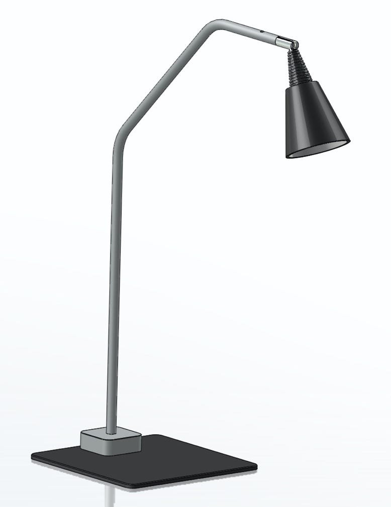 Coni table lamp with square foot