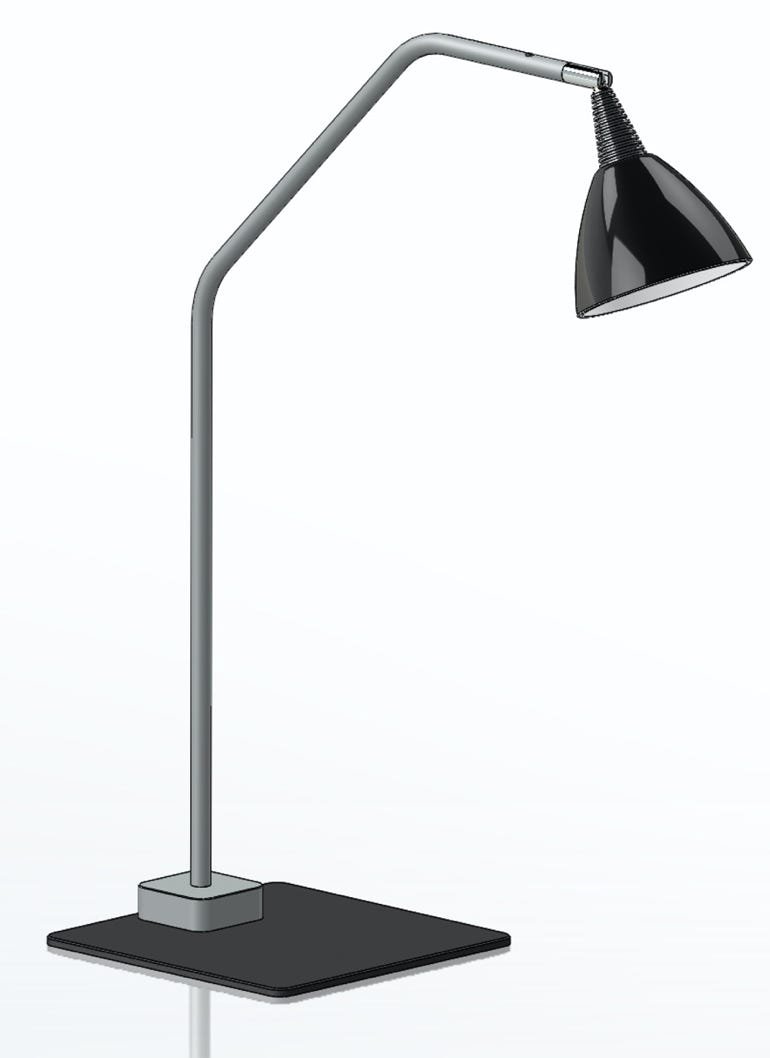 Piccolo table lamp with square foot